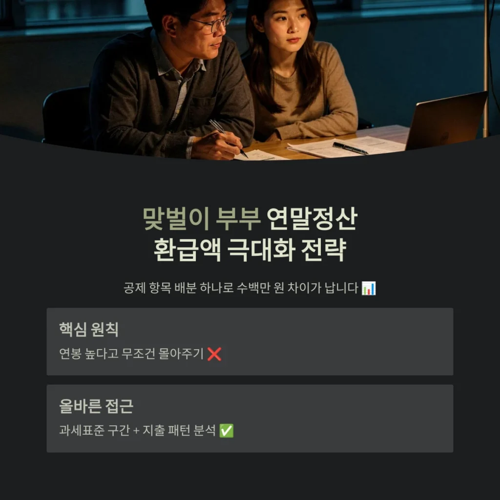 맞벌이 부부 연말정산환급액 극대화 전