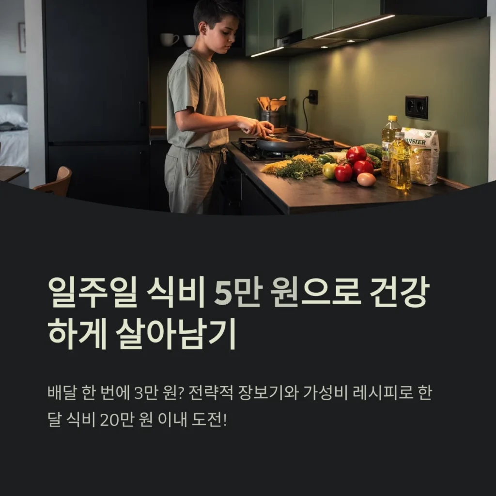 일주일 식비 5만 원으로 건강하게 살아남기