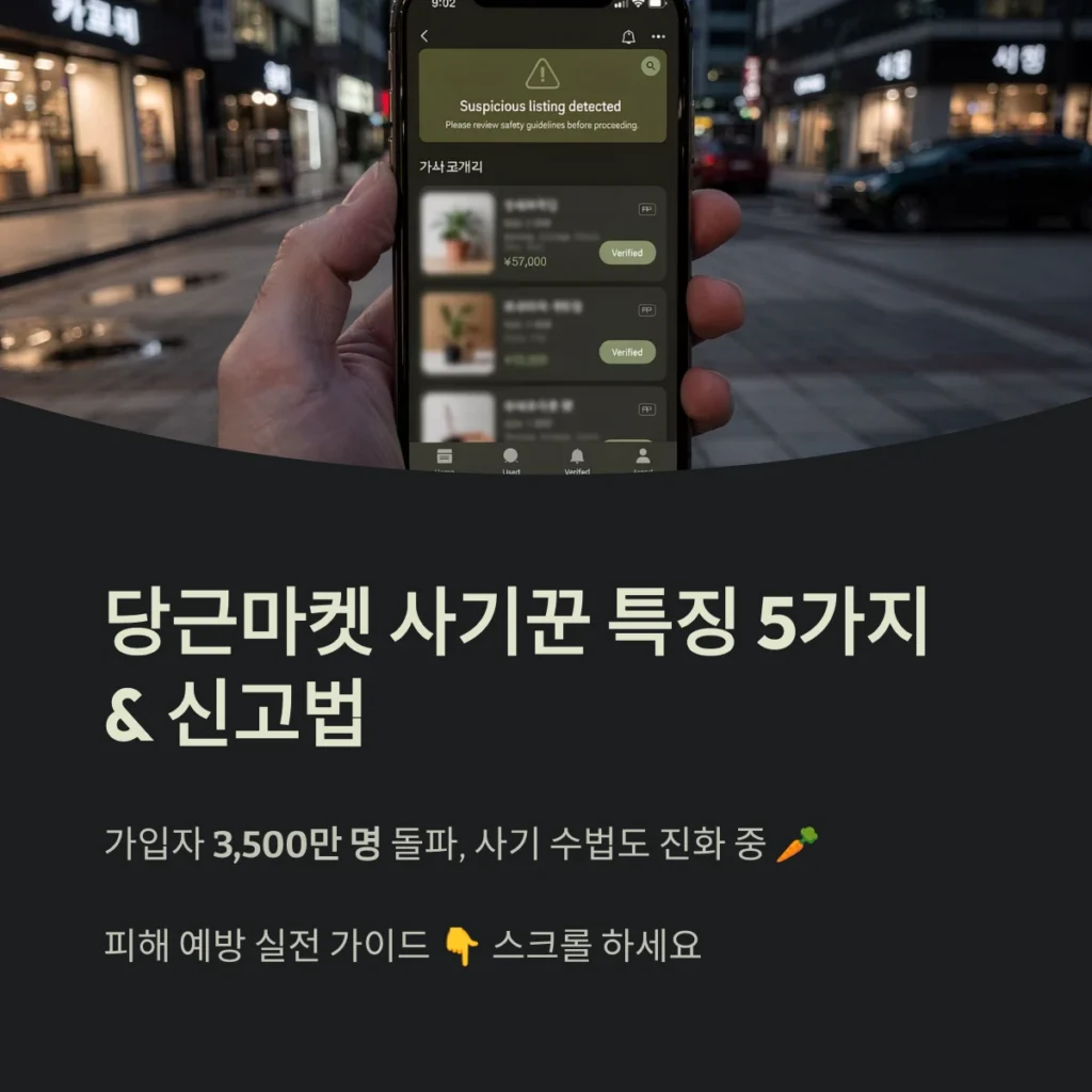 당근마켓 사기꾼 특징 5가지 & 신고법