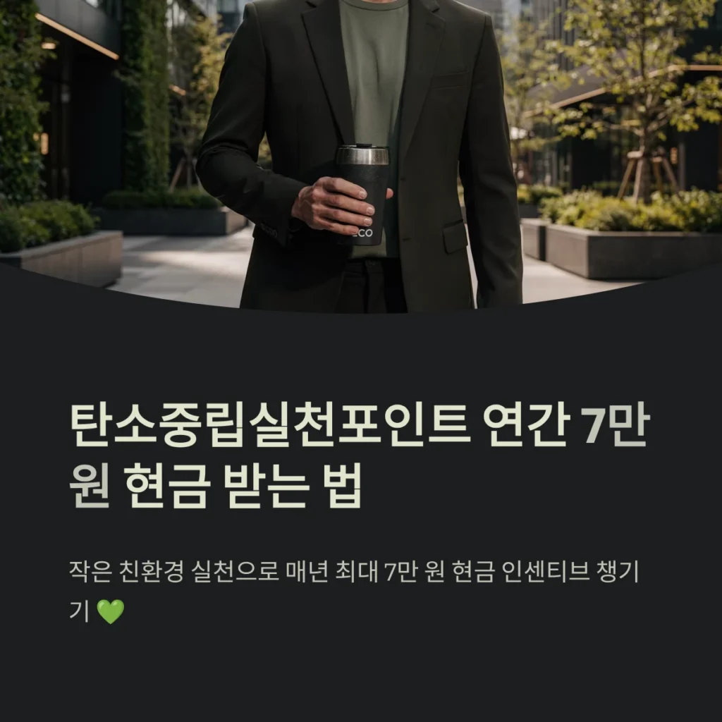 탄소중립실천포인트 연간 7만 원 현금 받는 법