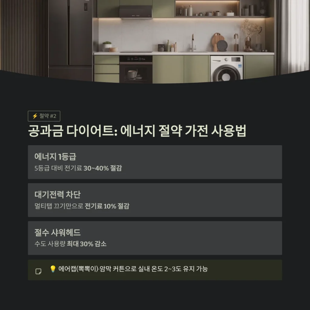 공과금 다이어트: 에너지 절약 가전 사용법