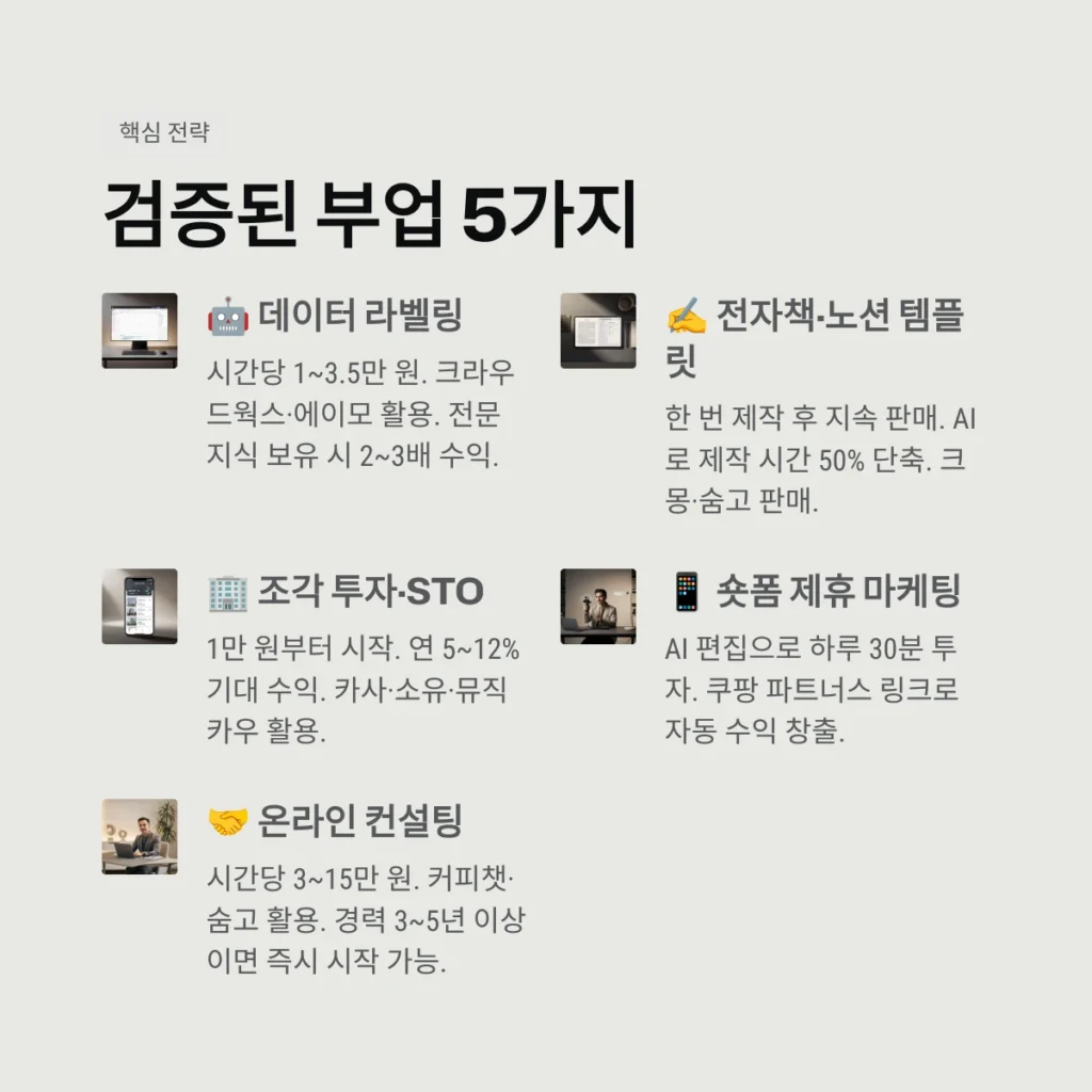 검증된 부업 5가지