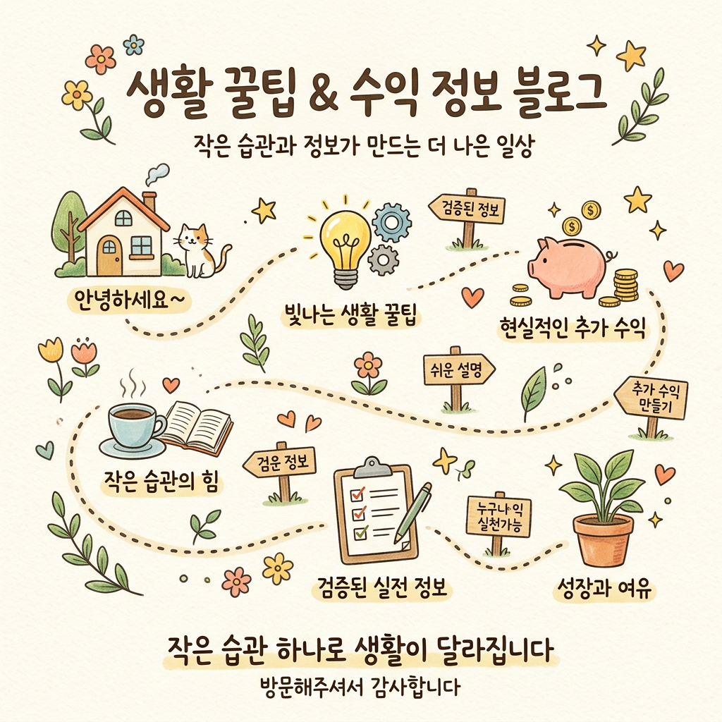 생활비를 줄이고, 실속 있는 수익 정보를 정리하는 생활 정보 블로그